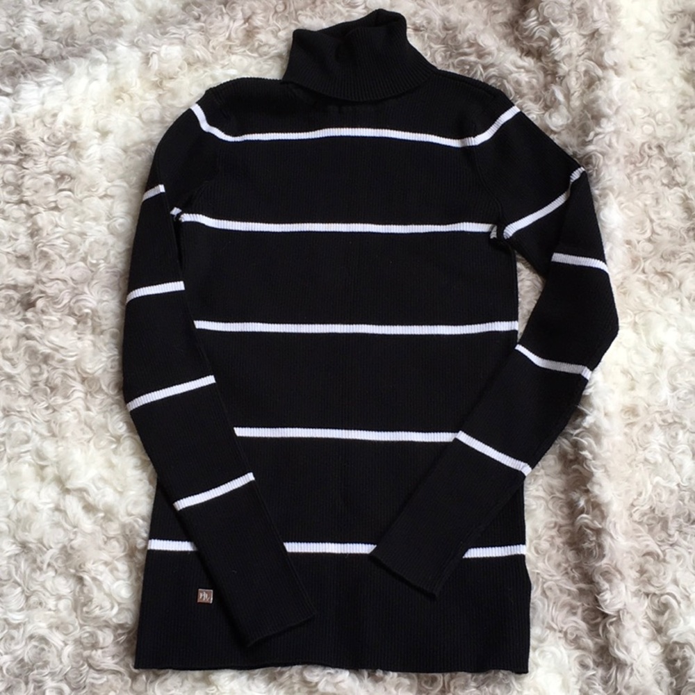 Ralph Lauren Stripe Turtleneck Sweater, S